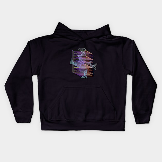 3D animated tee Kids Hoodie by comfycraze